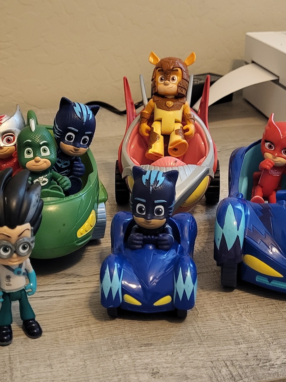 Catboy Blue Ride-On Car Toy - Kids Figure Vehicle. 16 Total Pieces